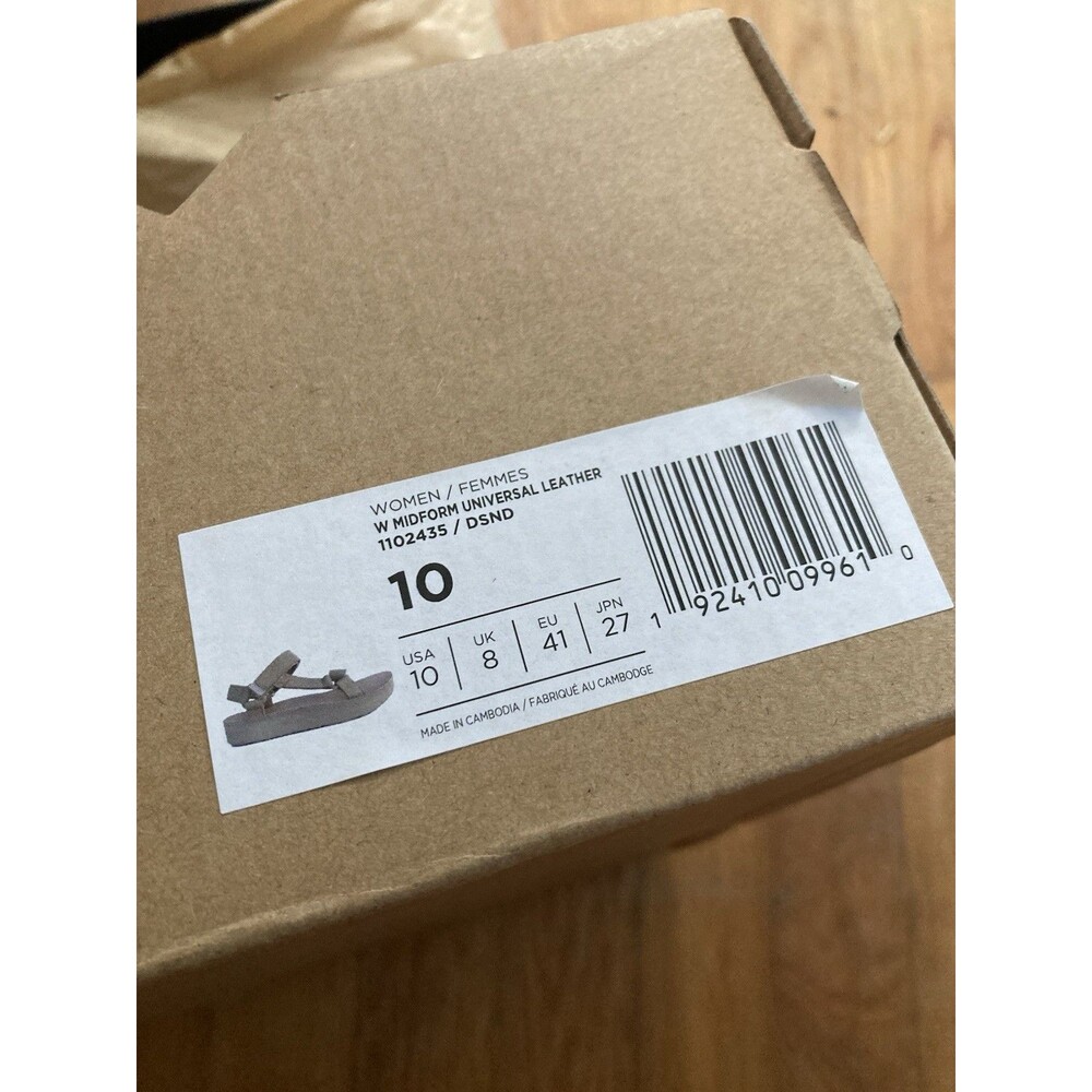 NIB TEVA Leather Midform Universal Sandals 10 Desert Sand - Picture 6 of 6